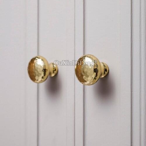 Brand New 2PCS Solid Brass Hammer Furniture Handles Drawer Pulls Cupboard Wardrobe Kitchen TV Shoe Cabinet Pulls Handles & Knobs