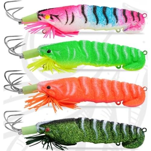 1pc 21g 9cm Fishing Lure Squid Hook Jigs Octopus Cuttlefish Shrimp Baits Luminous Fishing Tackle Artificial Squid Hook Jigs