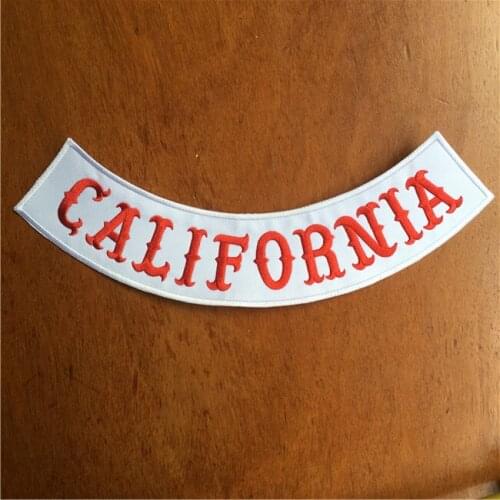 CALIFORNIA DEATH SQUAD DENMARK Custom Bottom Rocker Embroidery Patches for Jacket 30X7CM