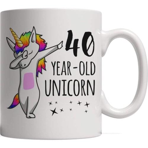 Forty-Year-Old Unicorn Dabbing Mug Legends Are Born In 1977 | 40th Birthday Anniversary Bday Gift