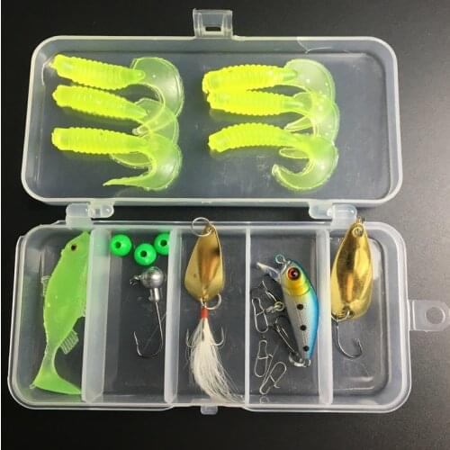 Multi Fishing Lures Spoon Bait Set Salt Soft Lure Kit Artificial Bait Minnow Spoons Wobblers Accessories Fishing Tackle Box Set