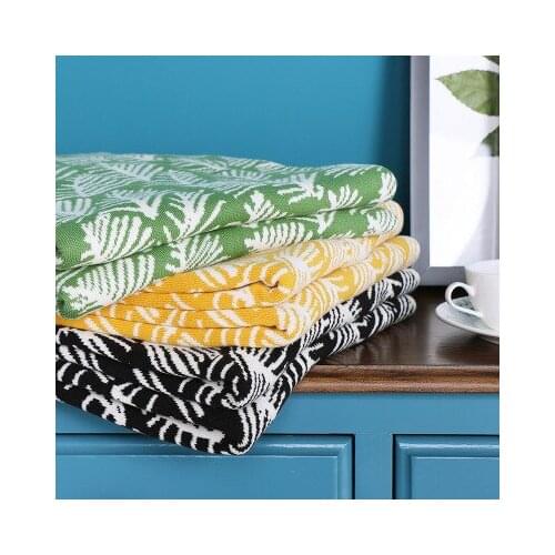 New Black Green Yellow Cotton Forest Plaid Thread Knitted Blanket Quilt Mantas Throw bed linen Sofa Cover bedspread 130*180cm