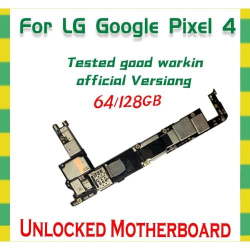 Original For LG Google Pixel 4 Pixel 4 Motherboard, 100% Unlocked For LG Google Pixel 4 Pixel 4 Logic Board Mainboard