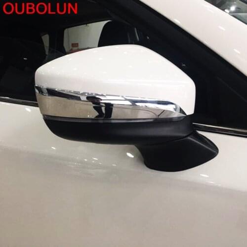 OUBOLUN 4Pcs For Mazda CX-9 CX9 2017 2018 ABS Chrome Car Rearview Mirror Cover Trim Stripe Accessories Exterior Styling