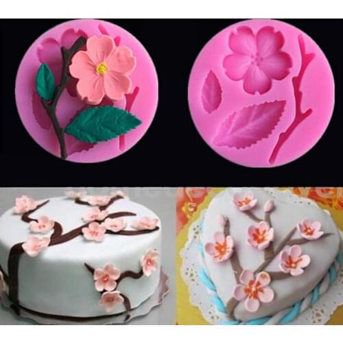 Silicone Plum Blossom Mold DIY Fondant Cake Chocolate Clay Mould Decorating Tool