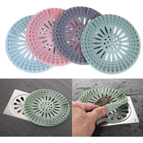 Silicone Sink Strainer Bathroom Drain Strainer Hair Catcher Bath Stopper Plug Sink Filter Shower Drain Cover Kitchen Accesories