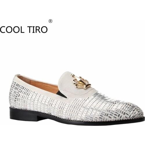 Wedding dress loafers Men Shoes Breathable White Mens Sneakers Trendy Lightweight Walking Big Size Man Shoe Diamond decoration