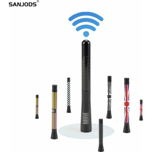 Universal Car Antenna Mast Carbon Fiber Vehicle Replacement Short Antenna -wholesale