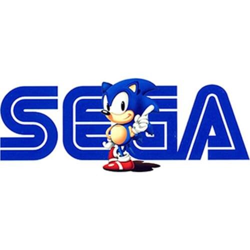 Funny SEGA Sonic Vintage Logo Sticker Car Bumper Window Waterproof Sunscreen PVC Decals