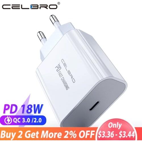 USB C Charger 18W For Apple Macbook Samsung S20 S20+ Huawei Usb PD Fast Charge Type C Charger Portable Phone Charger Cargador PD