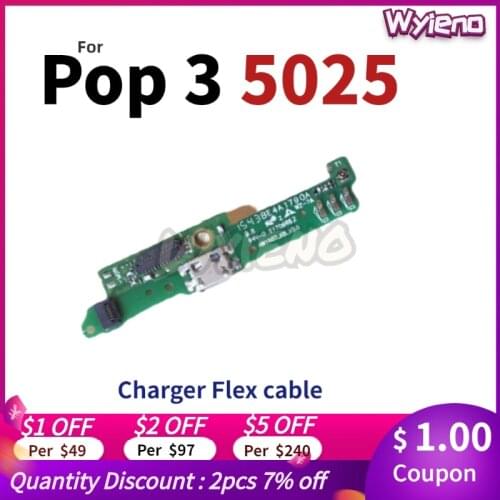 Wyieno 5025 Charging Port Board For Alcatel One Touch Pop 3 5.5 5025D Micro USB Charger Connector Flex Cable Tracking