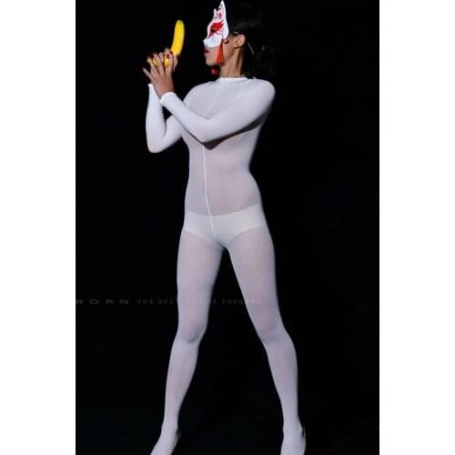 Porno Sexy Underwear Tight Unisex Bodystocking Open Crotch Bodysuit Full Body Nightwear Hot Erotic Nightdress Catsuit Lingerie