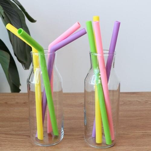 1pc 10mm Reusable Silicone Straws Food Grade Silicone Straws Drinking Tool Party Straws BPA Free