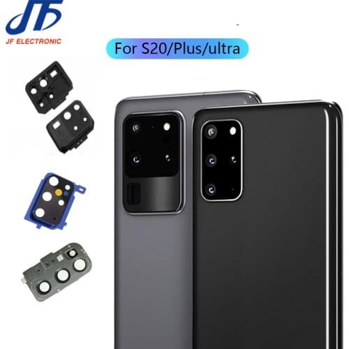10Pcs Rear Back Camera Lens Glass Frame Bezel For Samsung Galaxy Note20 S20 S21 Ultra Plus Fold 5G FE Repair Replacement