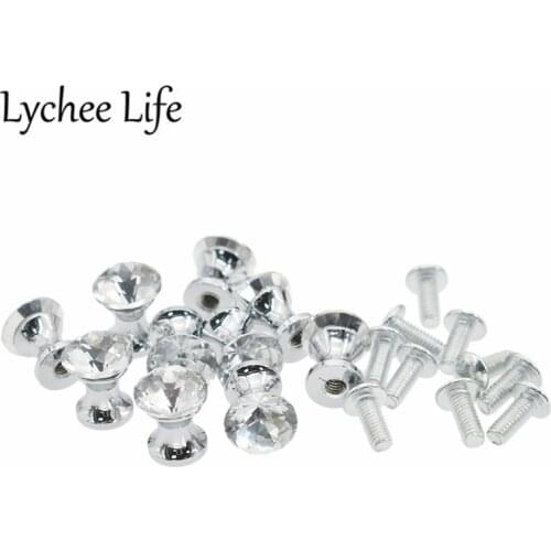 10pcs Crystal Small Drawer Pull Handle 12mm Knob Pull Handles Modern Simple Style Home Room Cabinets Accessories