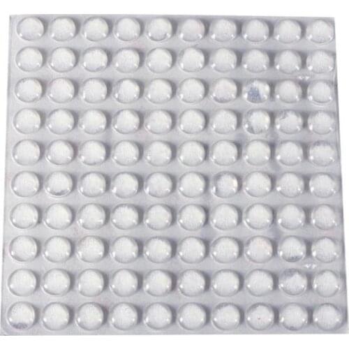100 Pcs Self Adhesive Round Silicone Rubber Bumpers Soft Transparent Black Anti Slip shock absorber Feet Pads Damper