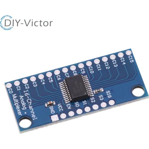 CD74HC4067 16-Channel Analog Digital Multiplexer Breakout Board Module For Arduino 74HC4067 Microcontroller 16 Device RX Lines