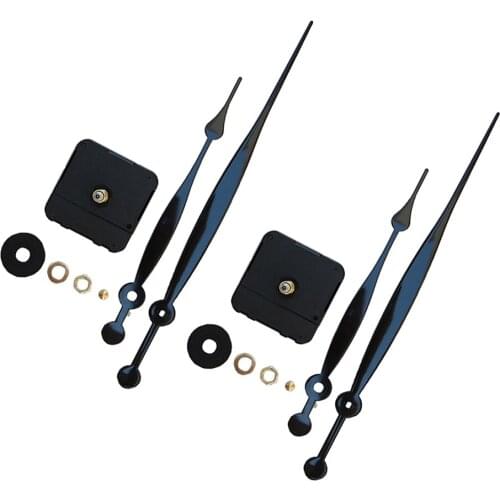 2 Pieces HR1688-28 Silent Mechanism Quartz Wall Clock Movement Repair Kit Long Hand with 28mm Shaft, Jump Second Movement