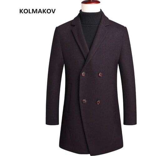 2021 new arrival winter warm wool coat thicked trench coat men, Double breasted mens smart casual woolen jackets,size M-3XL