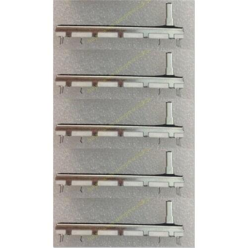 5pcs/lot double mixer fader 75mm stroke 60mm A20Kx2 A20K A203 for Yamaha MG166CX-USB potentiometer Slide switch handle 15mm