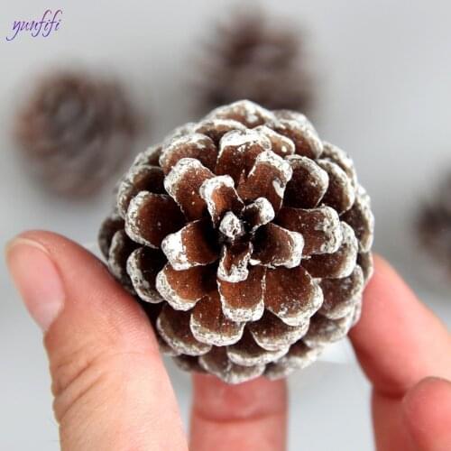 6pcs Christmas Decoration Pine Cones Pinecone Xmas New Year Holiday Party Decoration Ornament For Home Supplies christmas tree