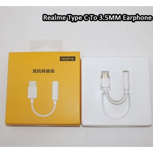 Realme Type C To 3.5MM Audio Cable Adapter Jack AUX Earphone Music Converter For Realme V15 X50 X50M X50T Q2 pro X7/X7 pro Mi 10