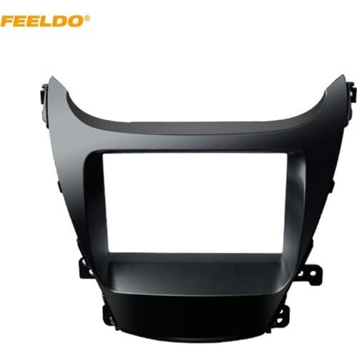 FEELDO Car 2Din Radio Fascia Frame Installation Kit for 2014 HYUNDAI Elantra (LHD) Stereo Refitting Dash Panel Frame Mount Kit