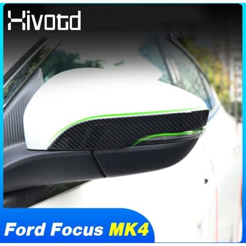Car Styling Rearview Mirror Decoration Trim ABS Modification Strip For Ford Focus MK4 ST Line 2019 2020 Exterior Accessories