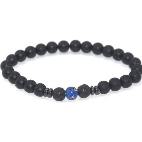 8mm bohemian multicolor Agate beads Chakra Healing Reiki Buddha Yoga Bracelet elastic adjustable Volcanic Stone Bangles rd3