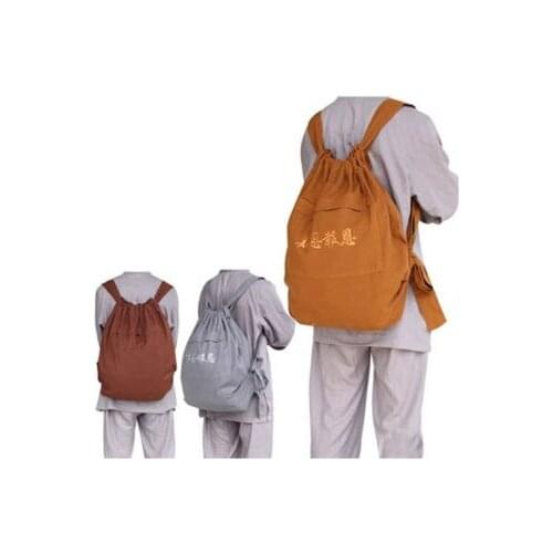 Buddhist Cotton Canvas Backpack Bag Buddhist Monk Incense Bag Wushu Bag