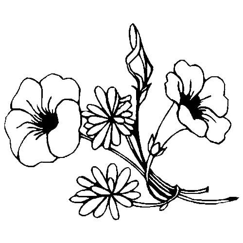 Morning Glory Design Car Sticker High Quality Car Window Decoration Personality Pvc Waterproof Decal Black/white, 19cm*16cm