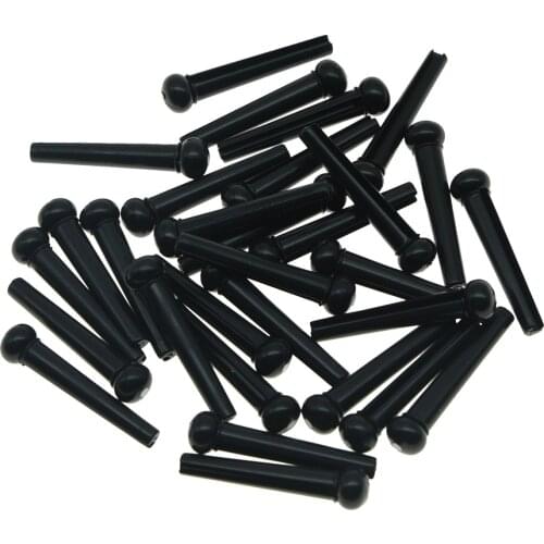 Dopro 30pcs Acoustic Guitar Plastic Black/White/Cream 3 Colors Bridge Pins with Dot
