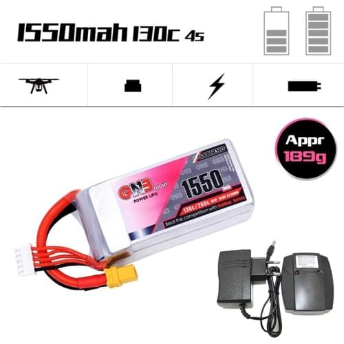 Gaoneng GNB 1550MAH 14.8V 130C/260C Lipo Battery For RC Quadcopter FPV Racing Drone Parts Upgrade HV 4S Battery For RC Car Boats