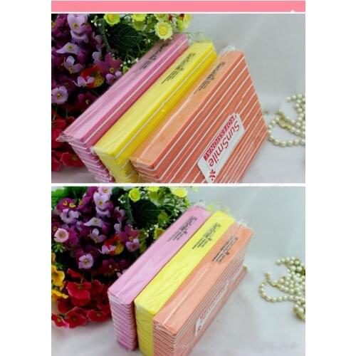 Good Quality 100/180 grits square Sponge Nail File Art Manicure Kits