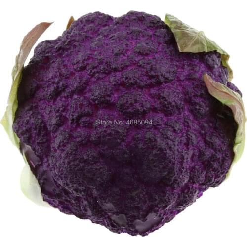 Gresorth PU Fake Broccoli Decoration Artificial Vegetable Home Kitchen Play Food Toy Photography Props - Purple