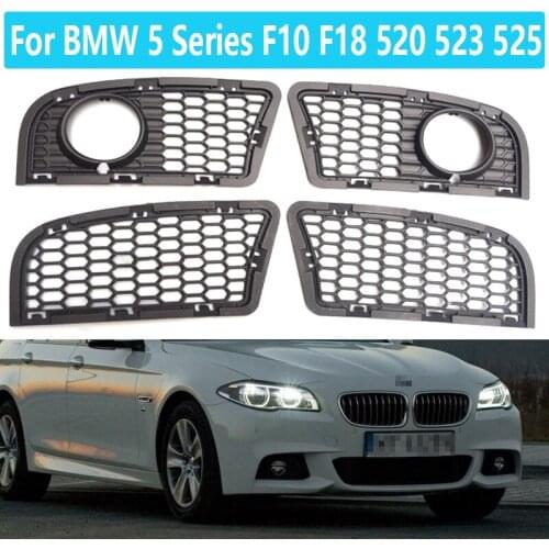 Modified M5 front bumper fog lamp net suitable For BMW 5 Series F10 F18 520 523 525 fog lamp frame grille cover
