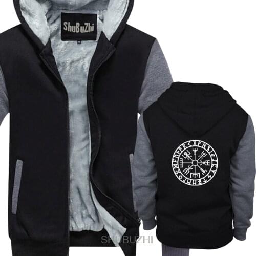 Men Vegvisir Futhark Runes Navigator Viking Valhalla Odin Men thick jacket hoody Crazy Adult hoodies Designs sbz8473
