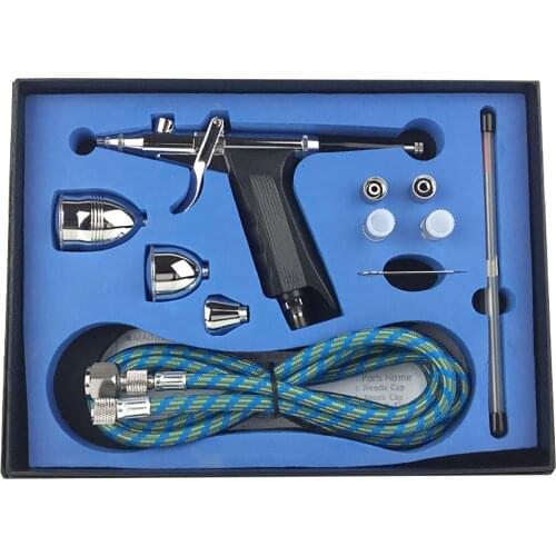 Double-Action Airbrush Kit Airbrush Paint Nail Spray Gun Set With Cup Needle Air Hose For Nail Art Makeup Paint Tattoo