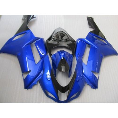Customize Fairing kits for Kawasaki ZX 6R 2007 2008 NINJA zx6r 07 08 blue black ABS plastic motorcycle fairings set GH13