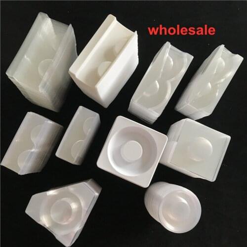 Wholesale price 50/100/200 pcs clear/white lash trays plastic mink lashes rectangle tray for eyelash packaging box case makeup