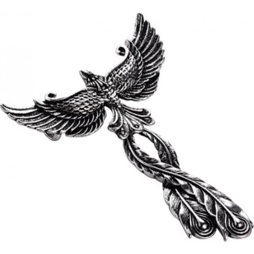 Classic Fashion Trend Mens Creative 3D Chinese Mascot Phoenix Pendant Necklace Stainless Steel Charm Animal Mens Jewelry