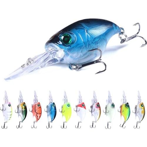 Minnow Lure Bait Bionic Bait 75mm/11g 10 Color ABS Freshwater Bait Crankbait Wobbler Hard Bait Fishing Accessories With 6# Hook