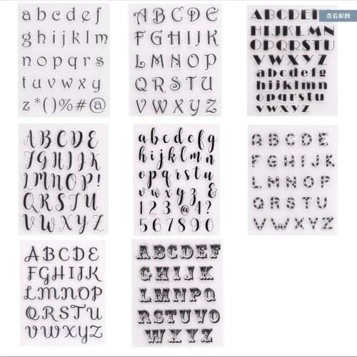 Letter Clear Stamps for DIY Scrapbooking/Card Making/Kids Christmas Fun Decoration Supplies A2070