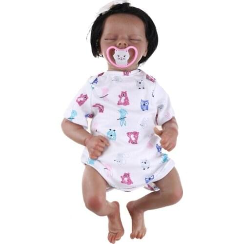 49cm Realistic Doll Close Eyes Sleeping Girl Soft Vinyl Silicone Open Mouth Baby