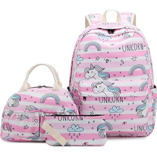 Unicorn Backpack female Korean version of the large capacity junior high school students high school students bag female travel