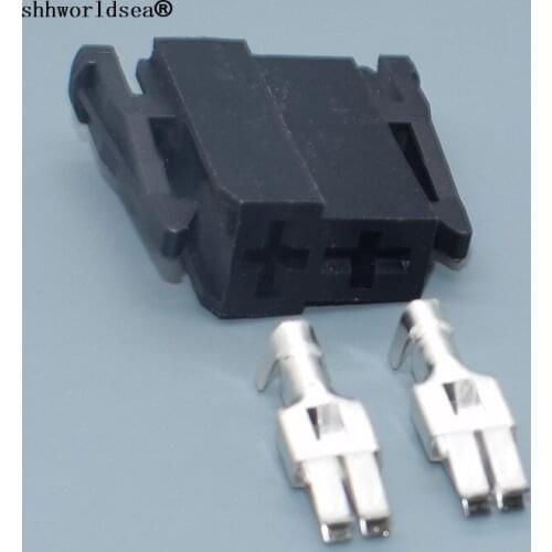 Shhworldsea 2 Pin Female 6.3mm Automotive Electrical Wire Harness Connector plug 191 971 993 191971993