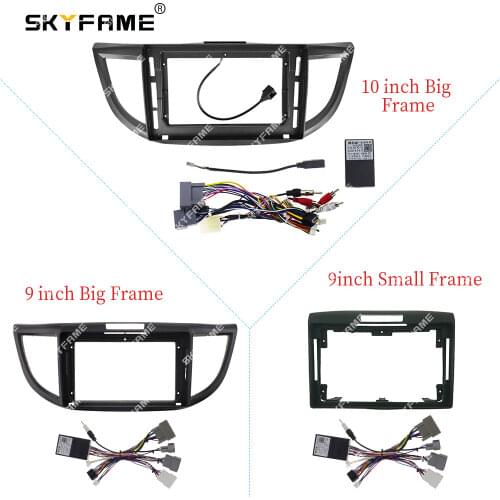 Car Radio Fascia Frame Cable Canbus For HONDA CRV 2012-2016 Android Dashboard Kit Face Plate Frame Fascias