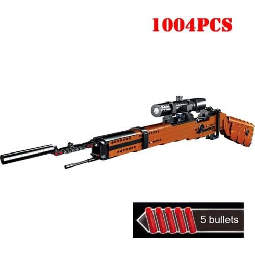 Military Gun Series 98K Rifle Combat Shotgun Model Building Blocks City Army Weapons Technical Bricks Toys For Kids Boys Gifts