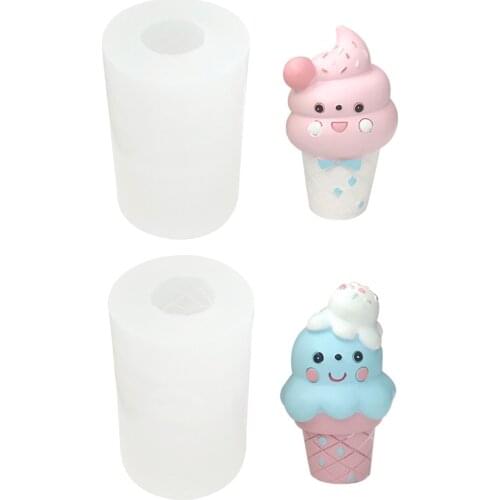 Ice Cream Type AromatherapyCandle Wax Silicon 3D Soap Mold Cake Decoration Manual Handmade Resin Clay Plaster Gumpaste Mould