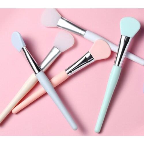 Women Silicone Skin Face Care Tools Professional Face Mask Brush Facials Hairless Applicator Tool Fan Makeup Brushes maquillaje